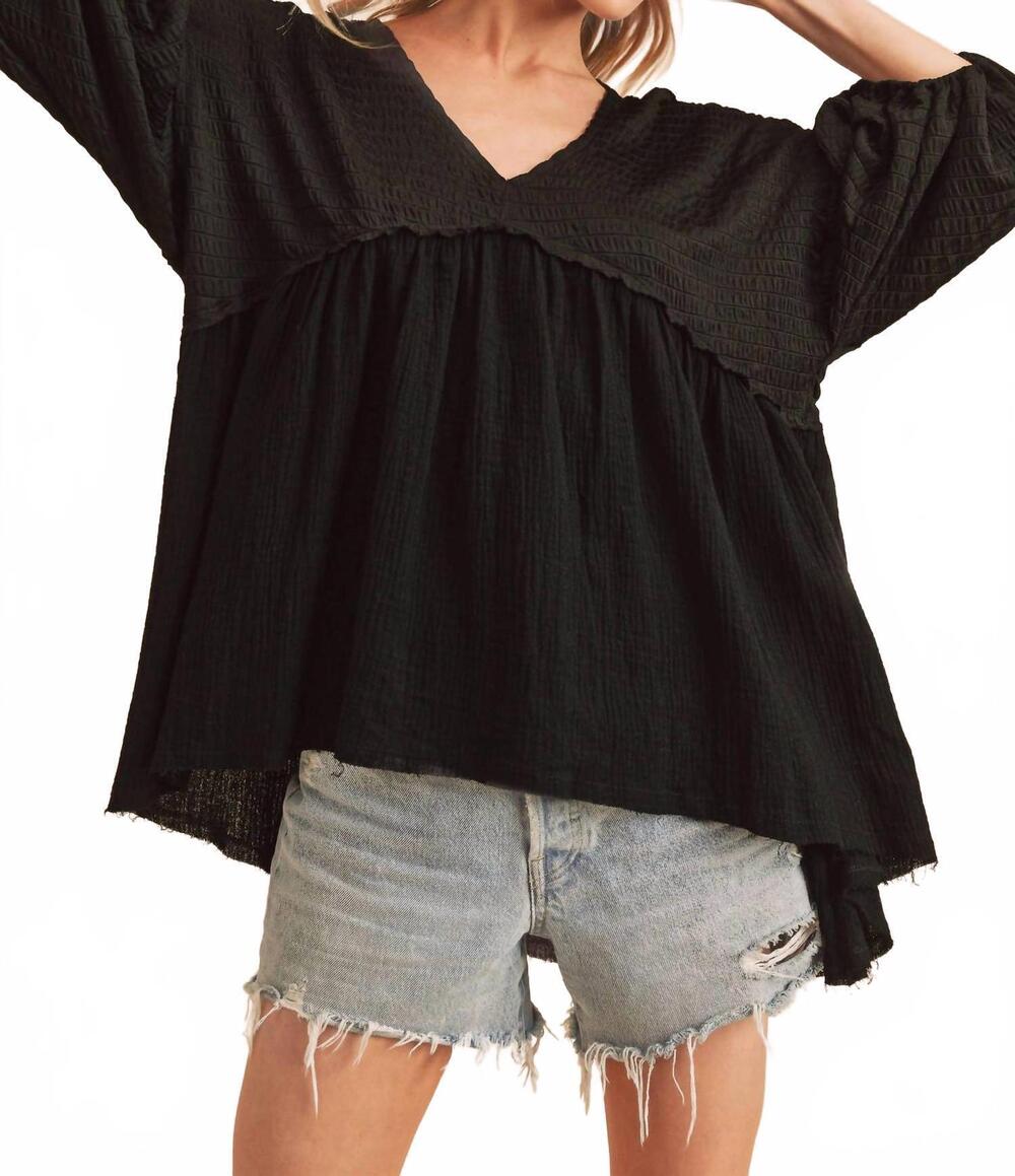 NEW AEMI + CO natalie top in black